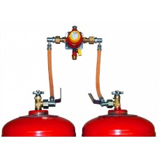 Автономна газификація будинку - газобалонна установка GOK на 2 балони з редуктором 4 кг/час 30 мбар автоматичний перемикач - econom