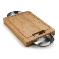 Дошка для нарізання з двома посудинами