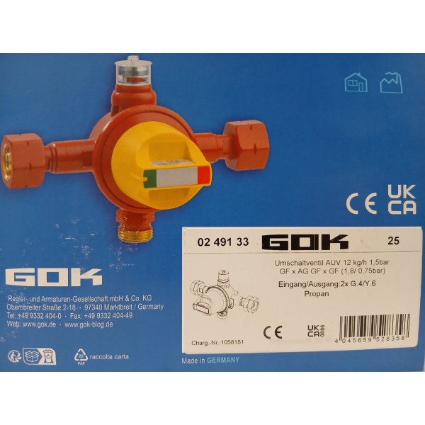 Мощный и надежный клапан GOK тип AUV для баллонных установок - идеальный выбор для эффективной работы